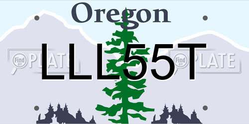 LLL55T Oregon License Plate
