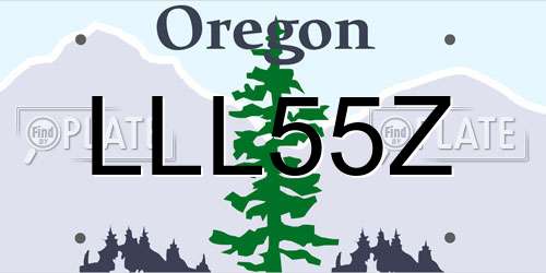 LLL55Z Oregon License Plate