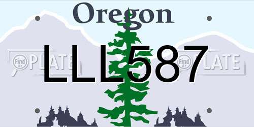 LLL587 Oregon License Plate