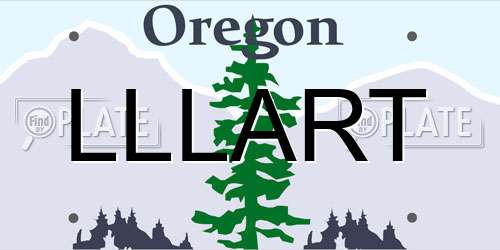 LLLART Oregon License Plate