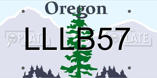 LLLB57 Oregon License Plate