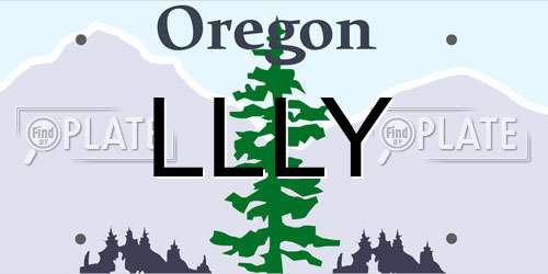 LLLY Oregon License Plate