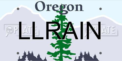 LLRAIN Oregon License Plate