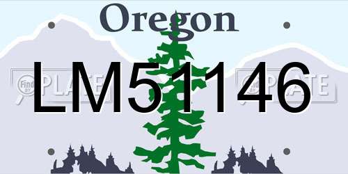 LM51146 Oregon License Plate
