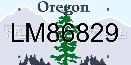 LM86829 Oregon License Plate