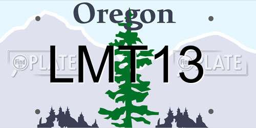 LMT13 Oregon License Plate