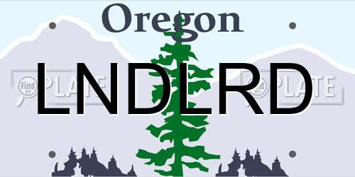 LNDLRD Oregon License Plate