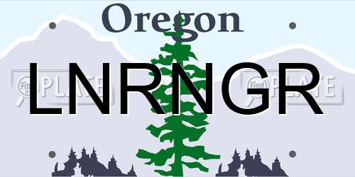 LNRNGR Oregon License Plate