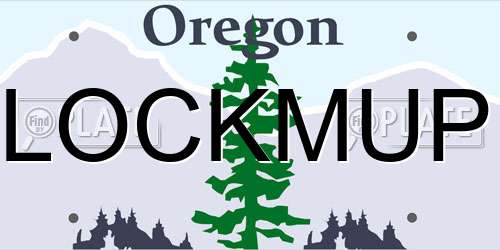 LOCKMUP Oregon License Plate
