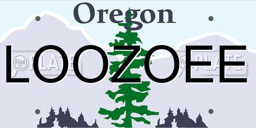 LOOZOEE Oregon License Plate