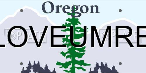 LOVEUMRE Oregon License Plate