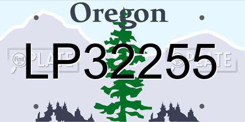 LP32255 Oregon License Plate