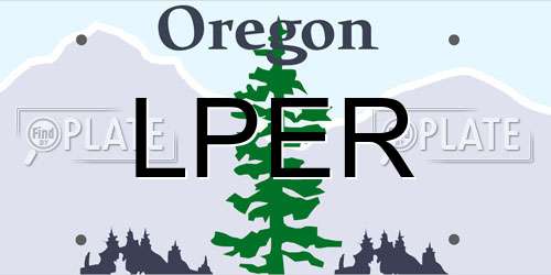 LPER Oregon License Plate