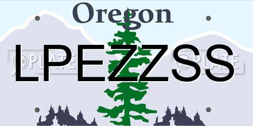 LPEZZSS Oregon License Plate