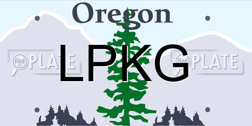 LPKG Oregon License Plate