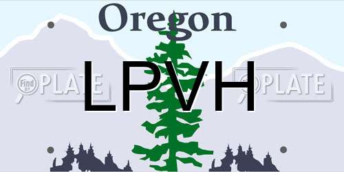 LPVH Oregon License Plate