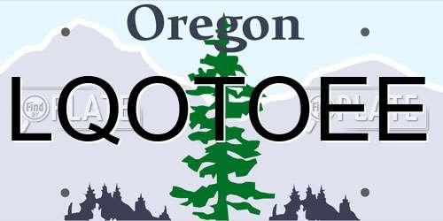 LQOTOEE Oregon License Plate