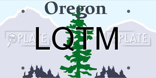 LQTM Oregon License Plate