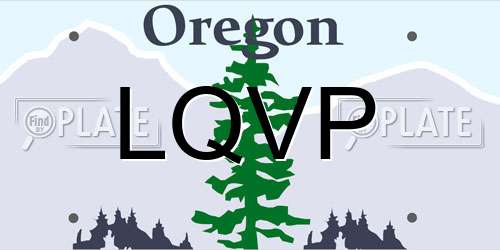 LQVP Oregon License Plate