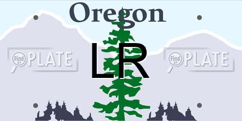 LR Oregon License Plate