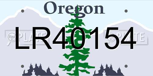 LR40154 Oregon License Plate