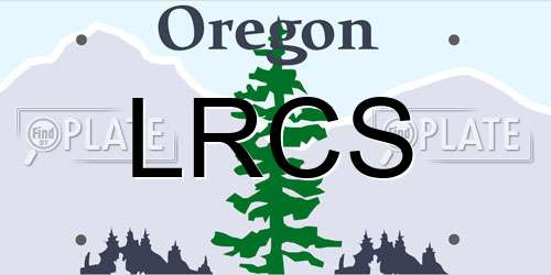 LRCS Oregon License Plate