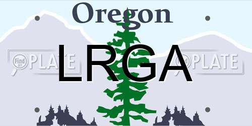 LRGA Oregon License Plate