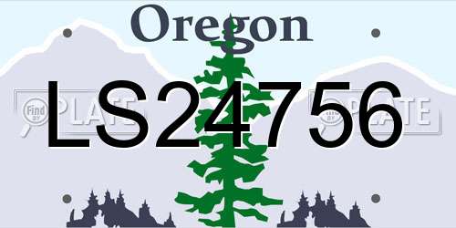 LS24756 Oregon License Plate