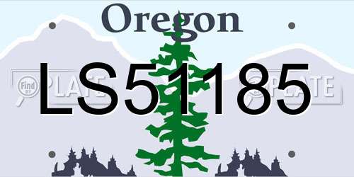 LS51185 Oregon License Plate
