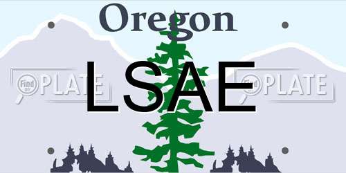 LSAE Oregon License Plate