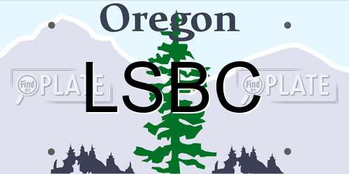 LSBC Oregon License Plate
