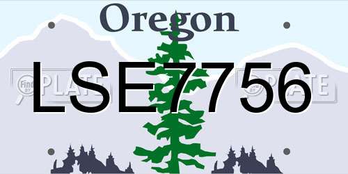 LSE7756 Oregon License Plate
