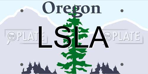 LSLA Oregon License Plate