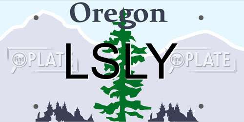 LSLY Oregon License Plate