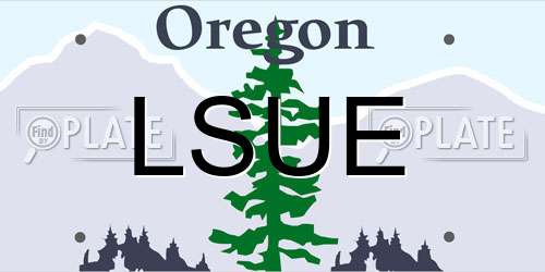 LSUE Oregon License Plate