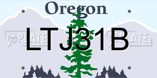 LTJ31B Oregon License Plate