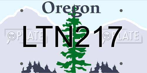 LTN217 Oregon License Plate