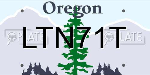 LTN71T Oregon License Plate