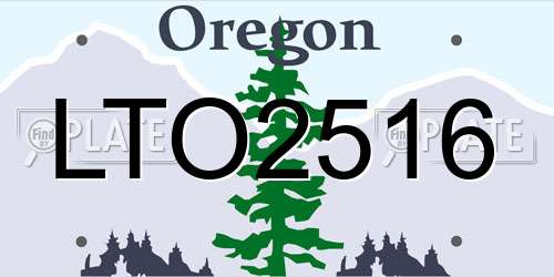LTO2516 Oregon License Plate