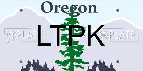 LTPK Oregon License Plate
