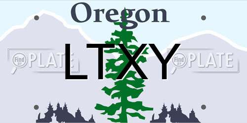 LTXY Oregon License Plate