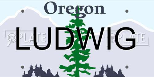 LUDWIG Oregon License Plate