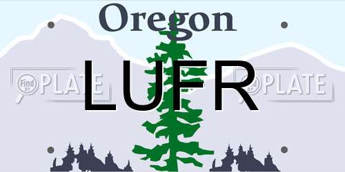 LUFR Oregon License Plate