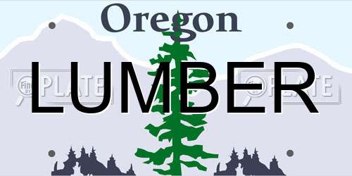 LUMBER Oregon License Plate