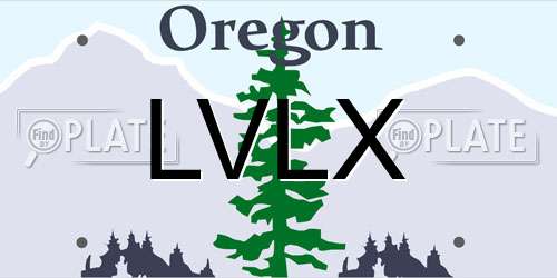 LVLX Oregon License Plate
