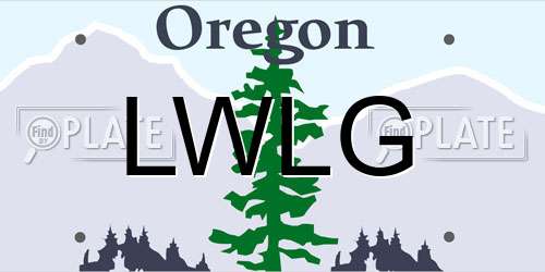 LWLG Oregon License Plate