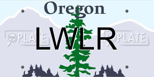 LWLR Oregon License Plate