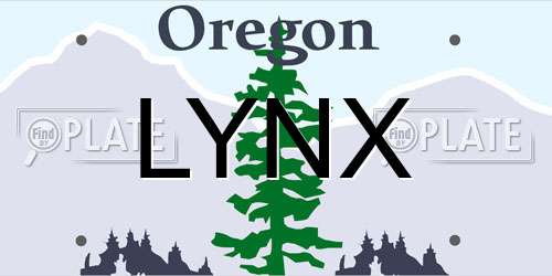LYNX Oregon License Plate