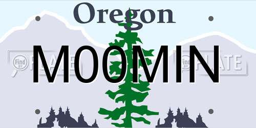 M00MIN Oregon License Plate