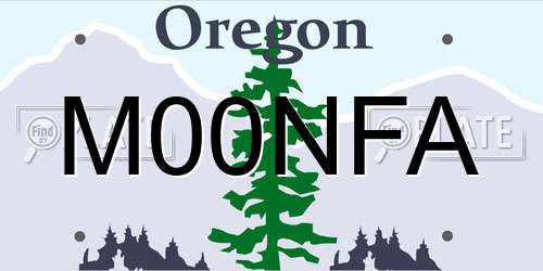 M00NFA Oregon License Plate